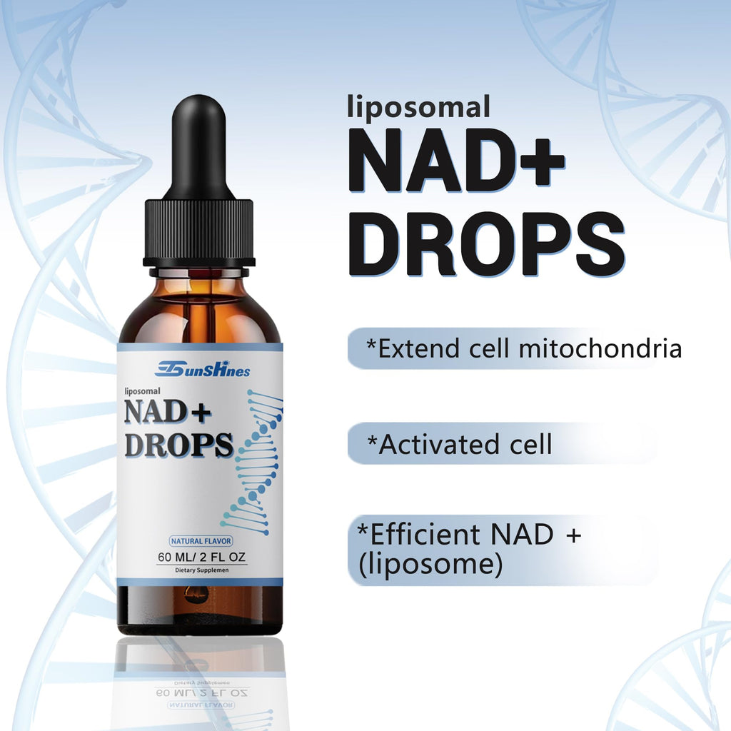 tsunshnes Liposomal NAD+800mg, NAD+ Supplement Drops - NMN or Nicotinamide Riboside Alternative, Healthy Aging Energy Metabolism and Vitality, NAD Liquid Supplement for Maximum Absorption tsunshnes Au supplements
