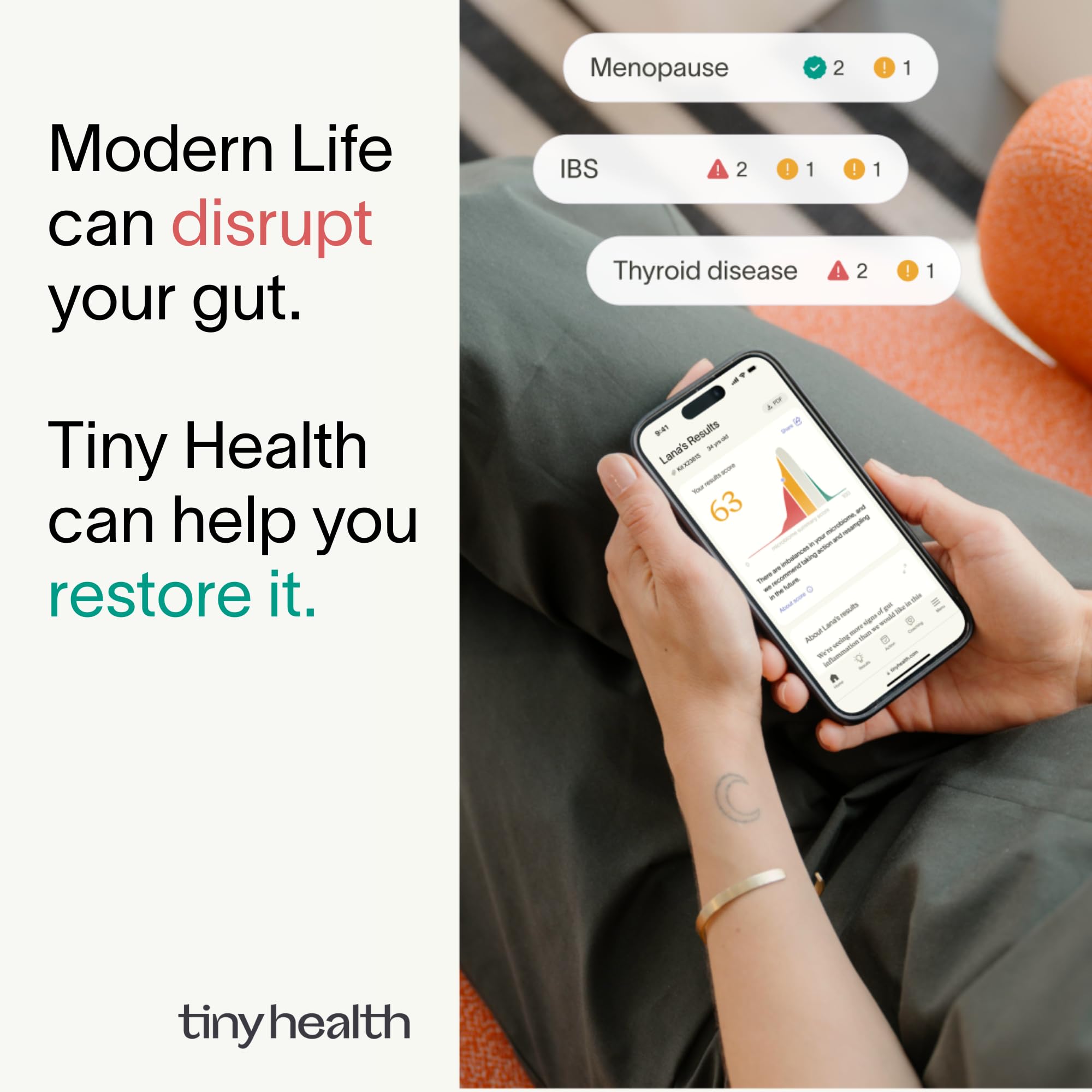 Tiny Health Gut Health Test Kit for Adults, Fast & Mess-Free, Home Test for Women and Men with Easy Ship-in Kit, 3-4 Weeks Results, Understand Biomarkers with Expert Insights Tiny Health Au supplements