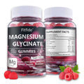 Magnesium Glycinate Gummies 400mg, Chewable Sugar Free Magnesium Supplement with Magnesium Glycinate, Magnesium Malate and Protein for Sleep, Relaxation, Brain & Muscle - Vegan (60 Count, Raspberry) Fitfido Au supplements