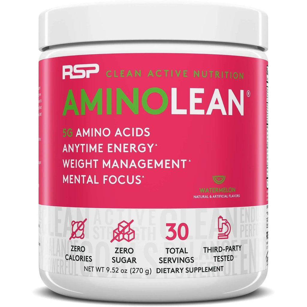 RSP NUTRITION AminoLean Pre Workout Energy (Watermelon 30 Servings) with AminoLean RSP NUTRITION Au supplements
