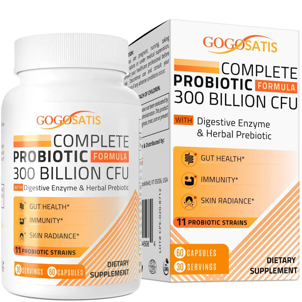 Probiotics for Women & Men, 300 Billion CFU 11 Strains, Probiotic with Organic Herbal GOGOSATIS Au supplements