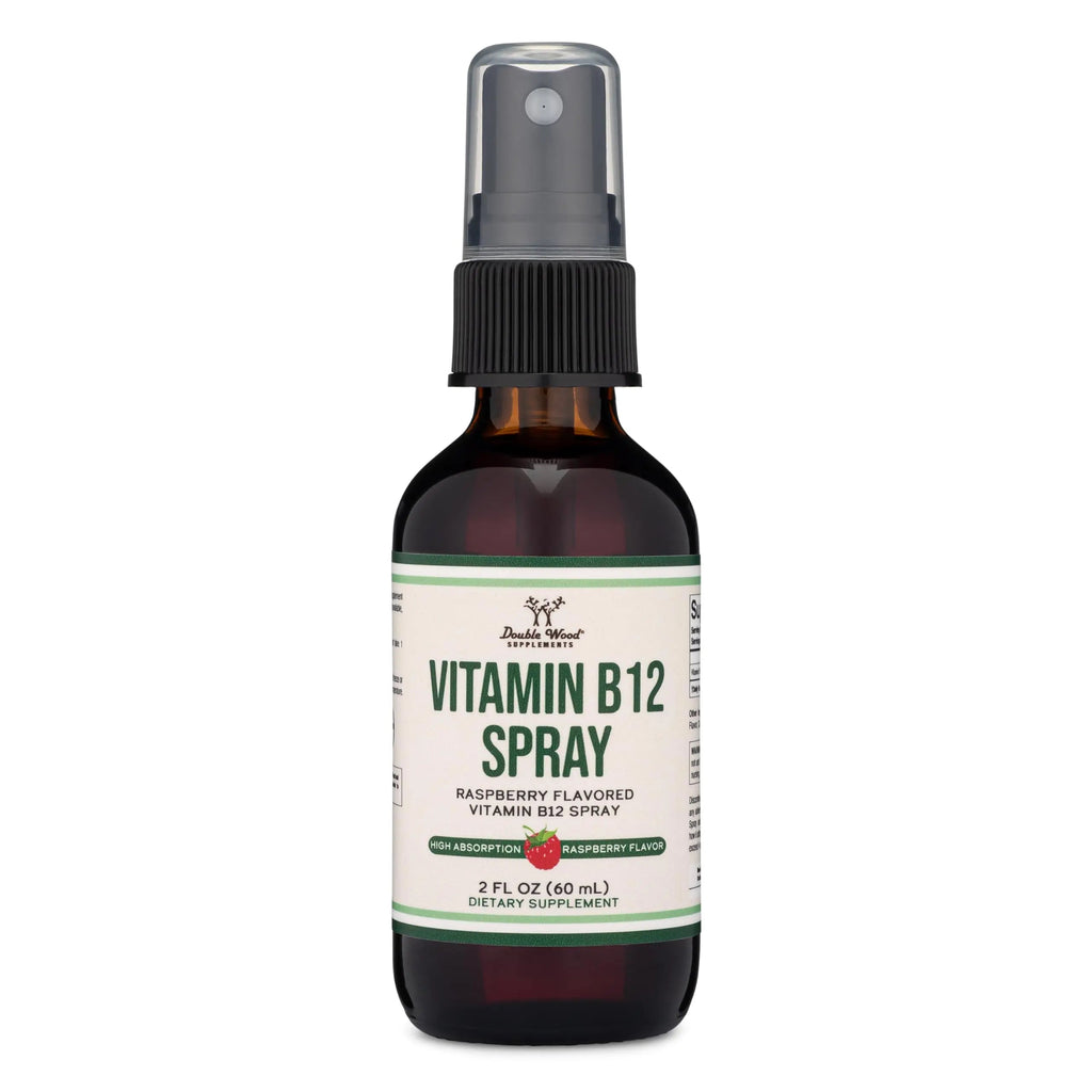 Vitamin B12 Sublingual Spray (2 Spray Dose of Vitamin 12 1000mcg, 3 Spray Serving Size Double Wood Supplements Au supplements