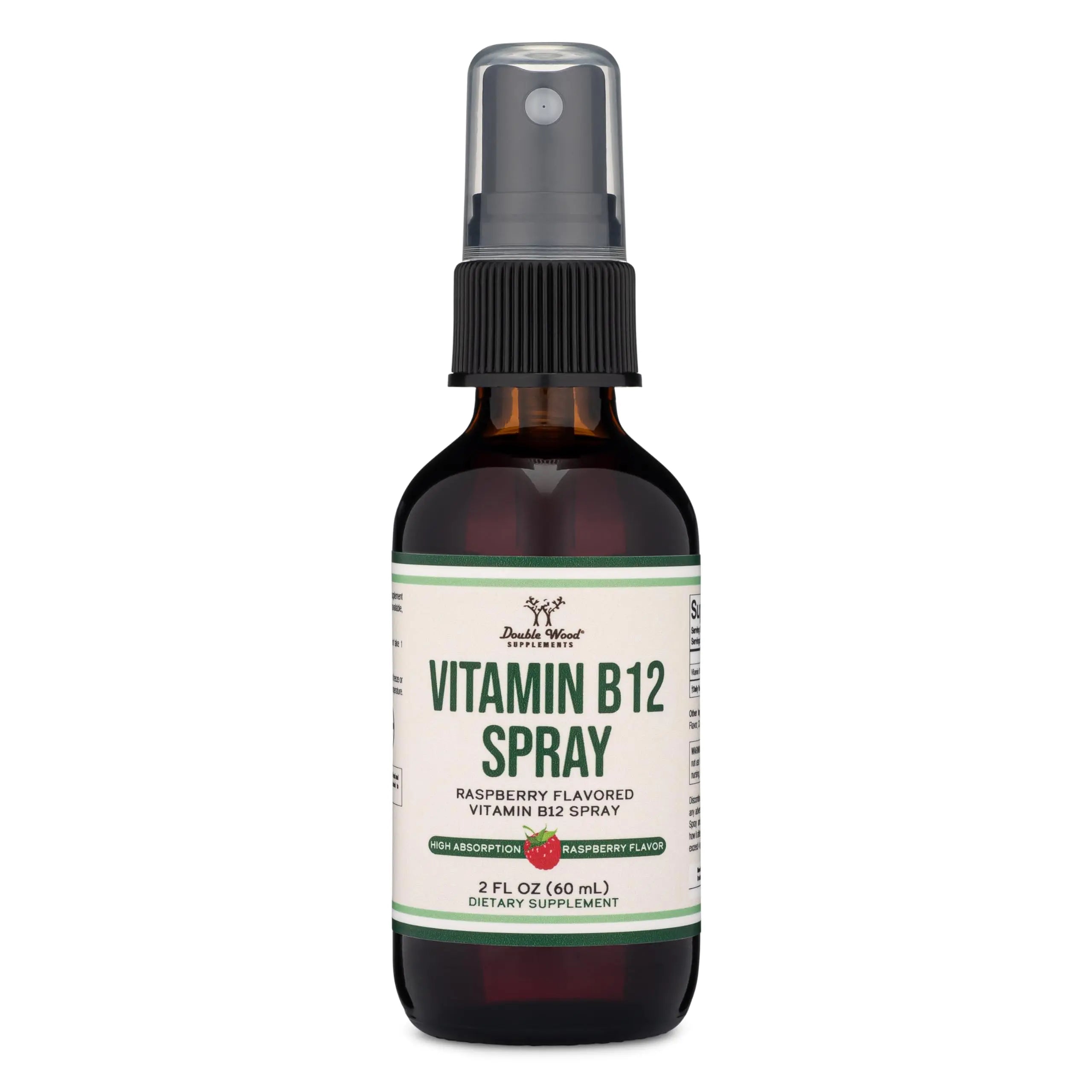 Vitamin B12 Sublingual Spray (2 Spray Dose of Vitamin 12 1000mcg, 3 Spray Serving Size Double Wood Supplements Au supplements