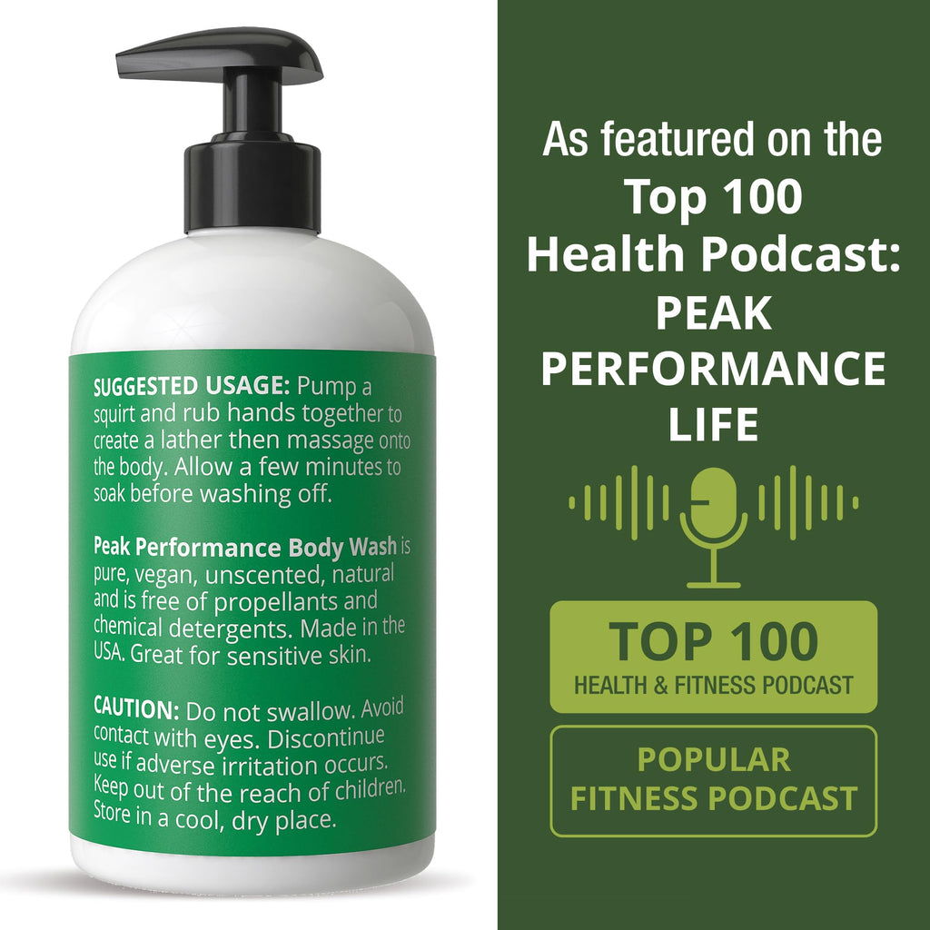 Ultra Pure Unscented Body Wash Made with Organic Ingredients Including Aloe Vera, Olive Oil, Jojoba, Coconut Oil, and Shea Butter. Great for Sensitive Skin. Natural Vegan Body Wash No Toxins Peak Performance Au supplements