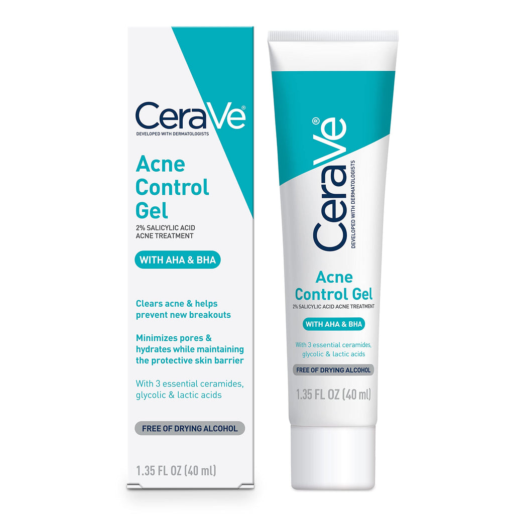 CeraVe Acne Control Gel, 2% Salicylic Acid Treatment With Glycolic Acid + Lactic Acids