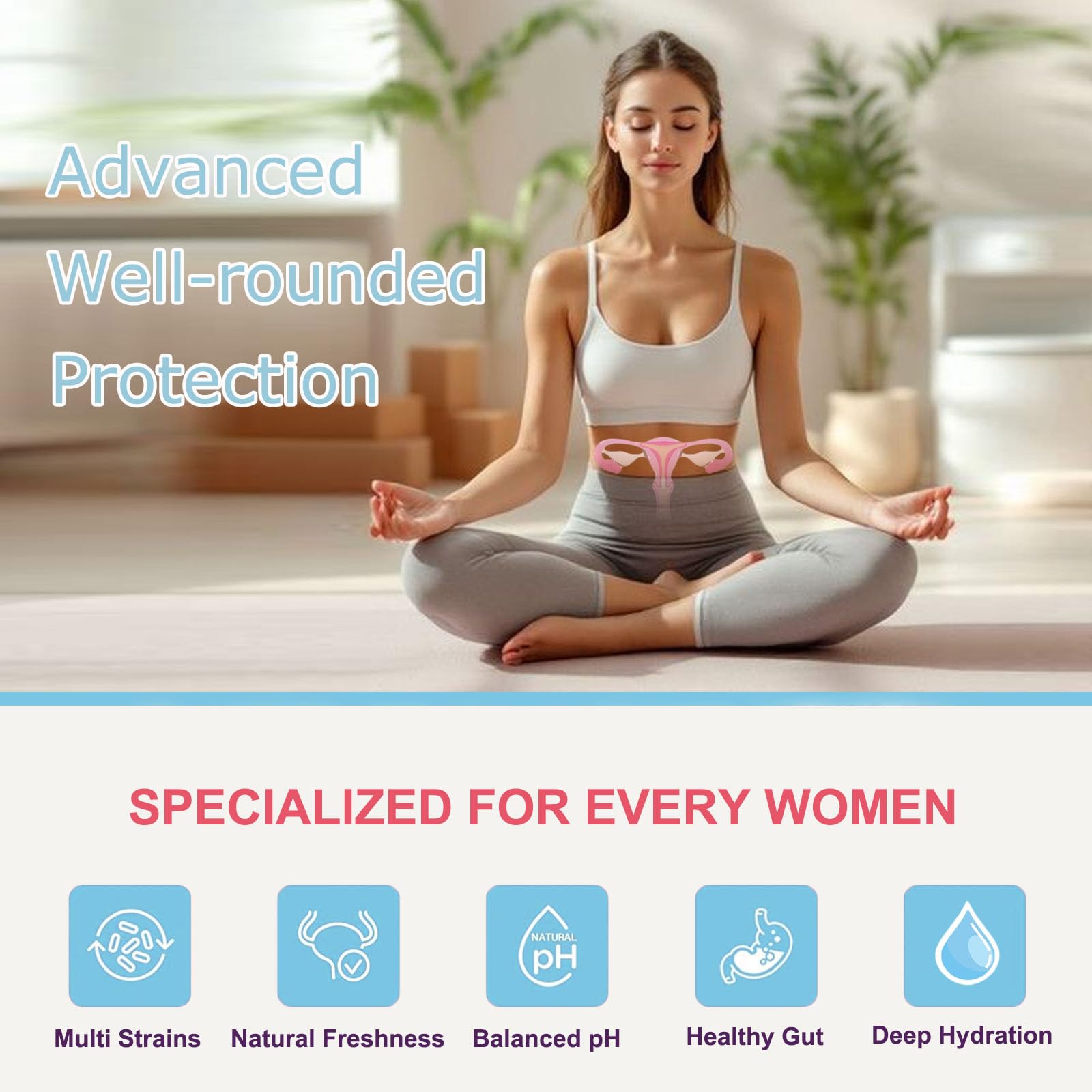 WINYEL Vaginal Probiotics for Women with Prebiotics & Herbal Blend – pH Balance & Feminine Health Support – Multi-Strain Lactobacillus for Vaginal Flora,