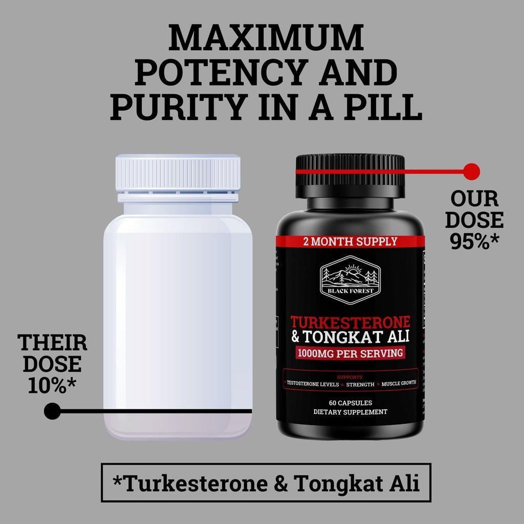 Black Forest Turkesterone Tongkat Ali Supplement 1000mg per Serving (Max Purity 95%) Turkesterone Supplement for Men (Tongkat Ali for Men Longjack 200:1) Similar to Tongkat Ali Fadogia Agrestis Black ForestBuy Supplements Australia