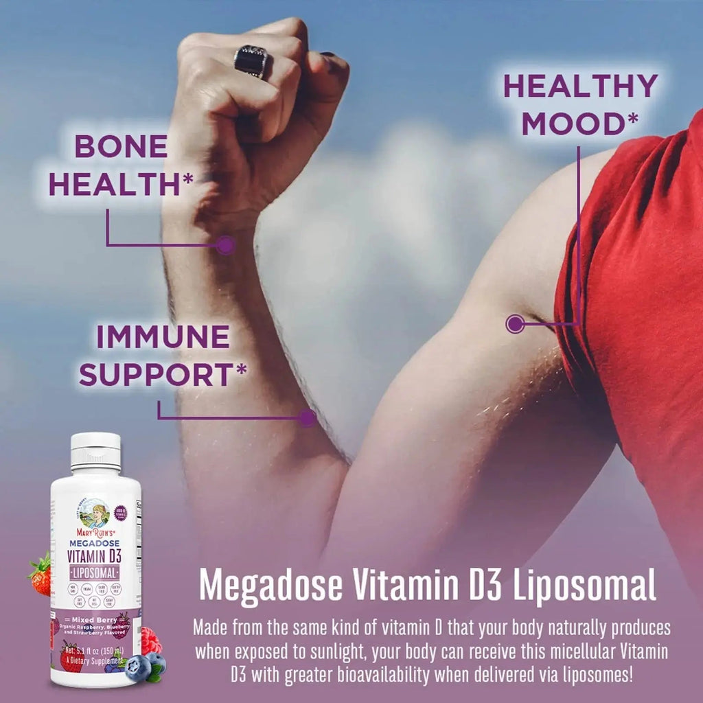 MaryRuth Organics Kids Multivitamin Liposomal (Strawberry Cherry & Vanilla) & Vitamin D3 Liposomal (Mixed Berry) Clean Label Project Verified MARYRUTH'S Au supplements