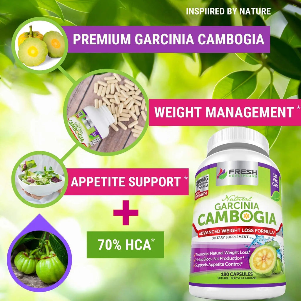 Fresh Healthcare 100% Pure Garcinia Cambogia Extract - All Natural Appetite Suppressant FRESH HEALTHCARE Au supplements