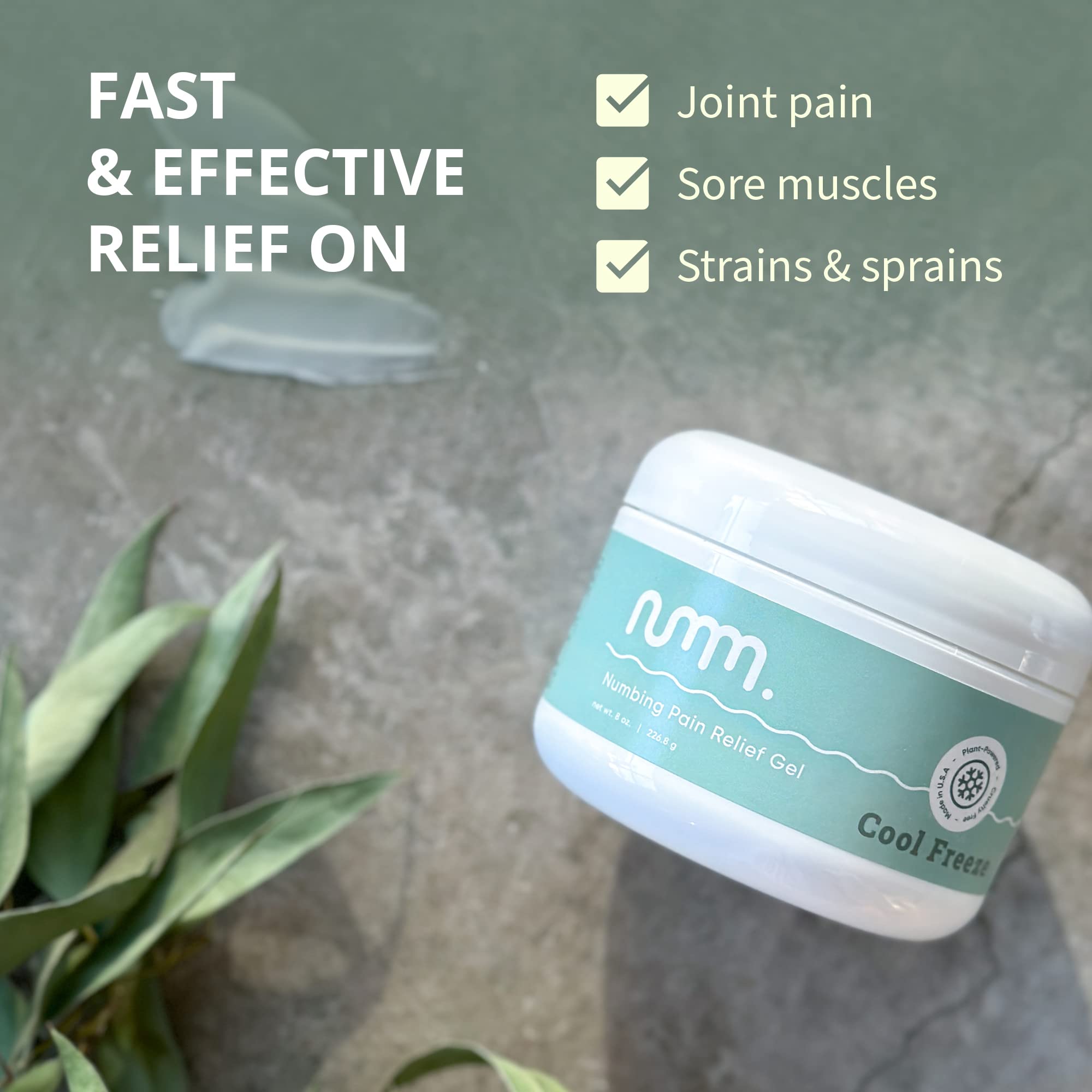 numm Cool Pain Relief Gel – Instant Cold Therapy for Joint & Muscle Pain, Strain & Soreness – Menthol Cream 8oz – Vegan, Alcohol-Free Cooling Relief for Post-Workout Recovery numm. Au supplements