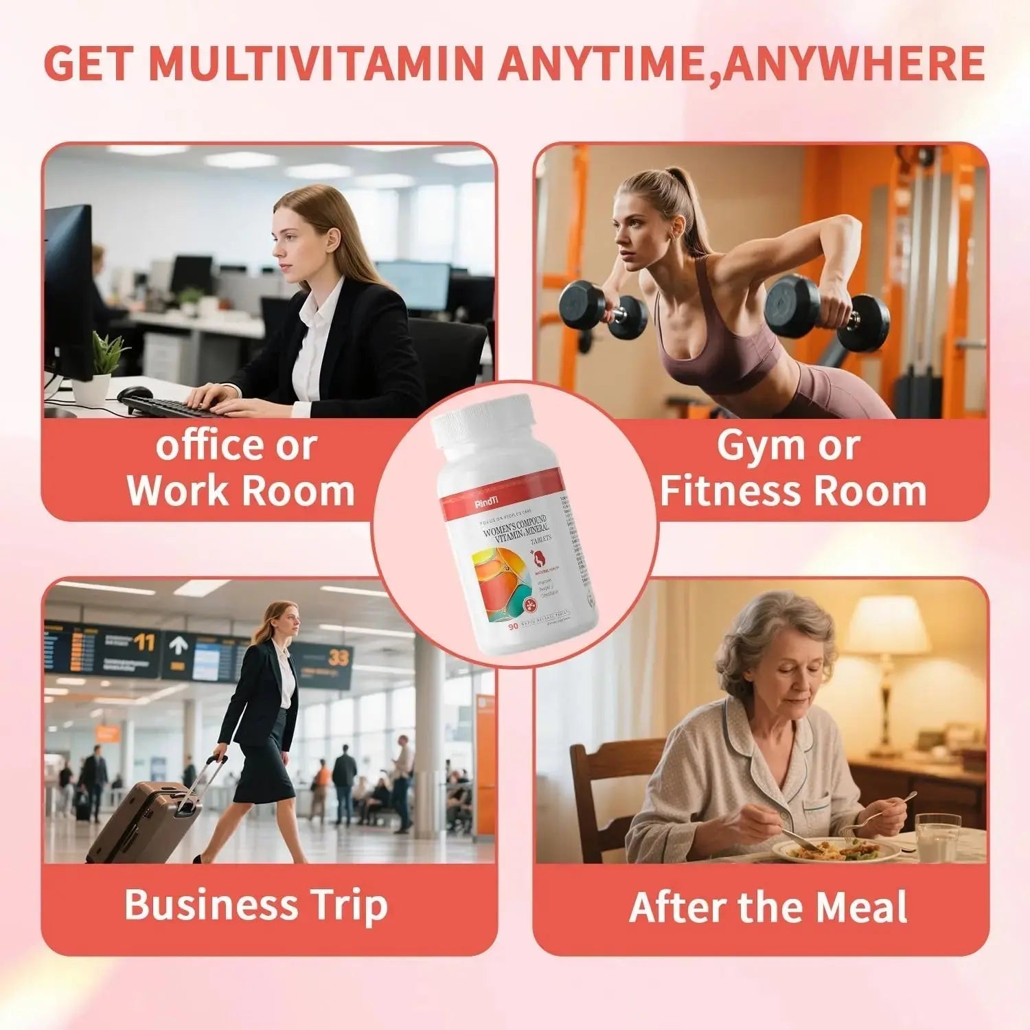 RindTi Multivitamin for Women 50+, Daily Women 50+ Multi-Vitamin with Vitamins A, B,C, E for Energy, & Bone & Immune & Skin& Hair Support, 90 ct RindTi Au supplements