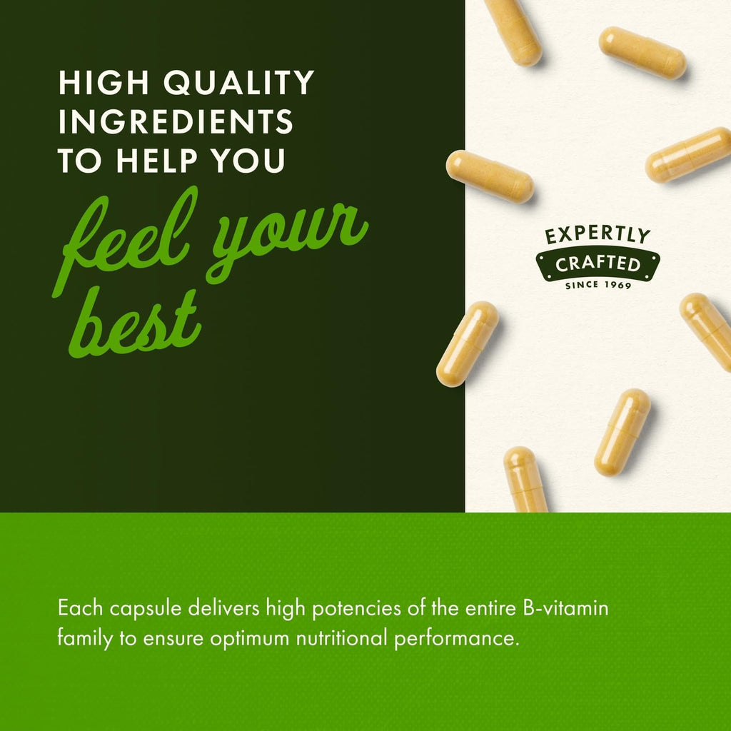 Swanson Balance B-50 High-Potency B Vitamin Complex for Busy Adults Seeking Immune, Heart, and Nervous System Support (250 Capsules)