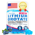 12-in-1 Lithium Orotate 5mg 10mg with Ashwagandha & L-Theanine, Lithium Orotate for Mood, Calm, Cognitive & Brain, High Bioavailability Trace Mineral, Lemon Balm