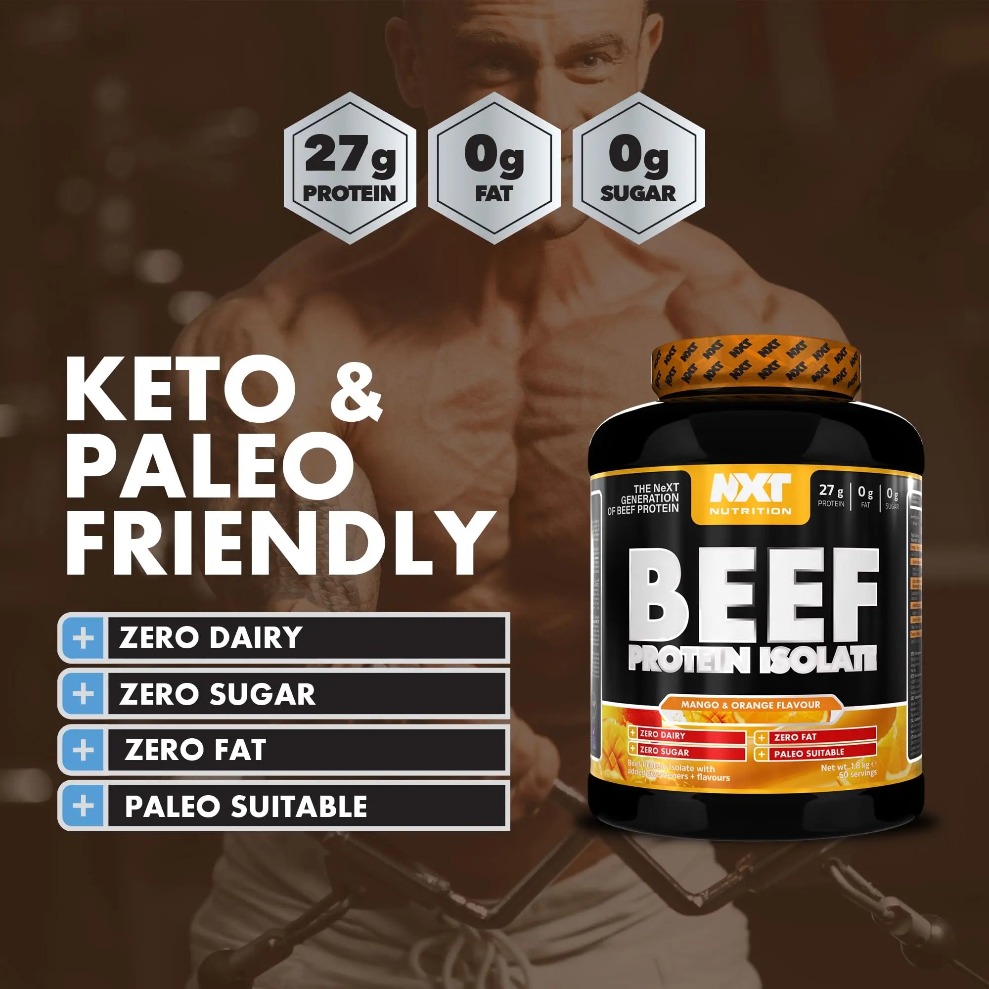 NXT Nutrition Beef Protein Isolate Powder - Protein Powder High in Natural Amino Acids NXT Nutrition Au supplements