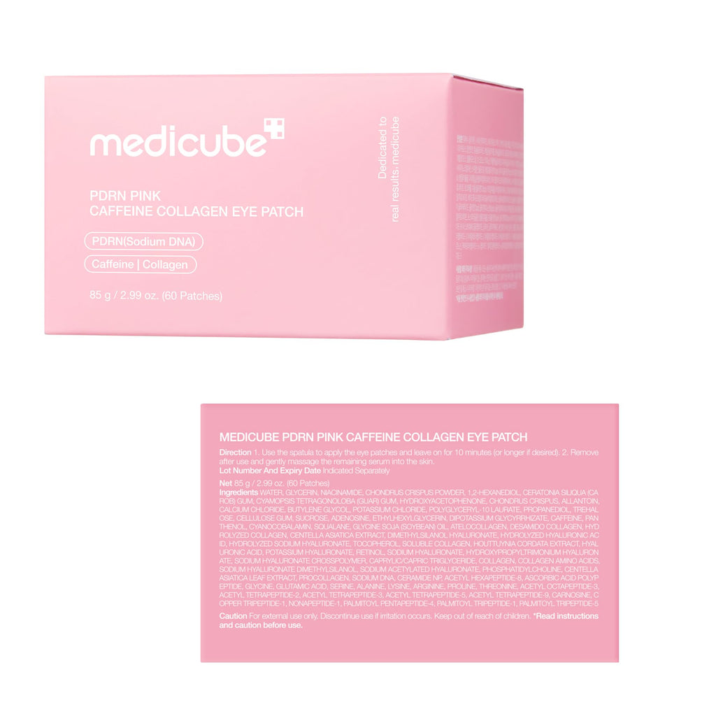medicube PDRN Caffeine Collagen Eye Patch | Gel Eye Patches for the appearance of Dark Circles, Undereye Bags
