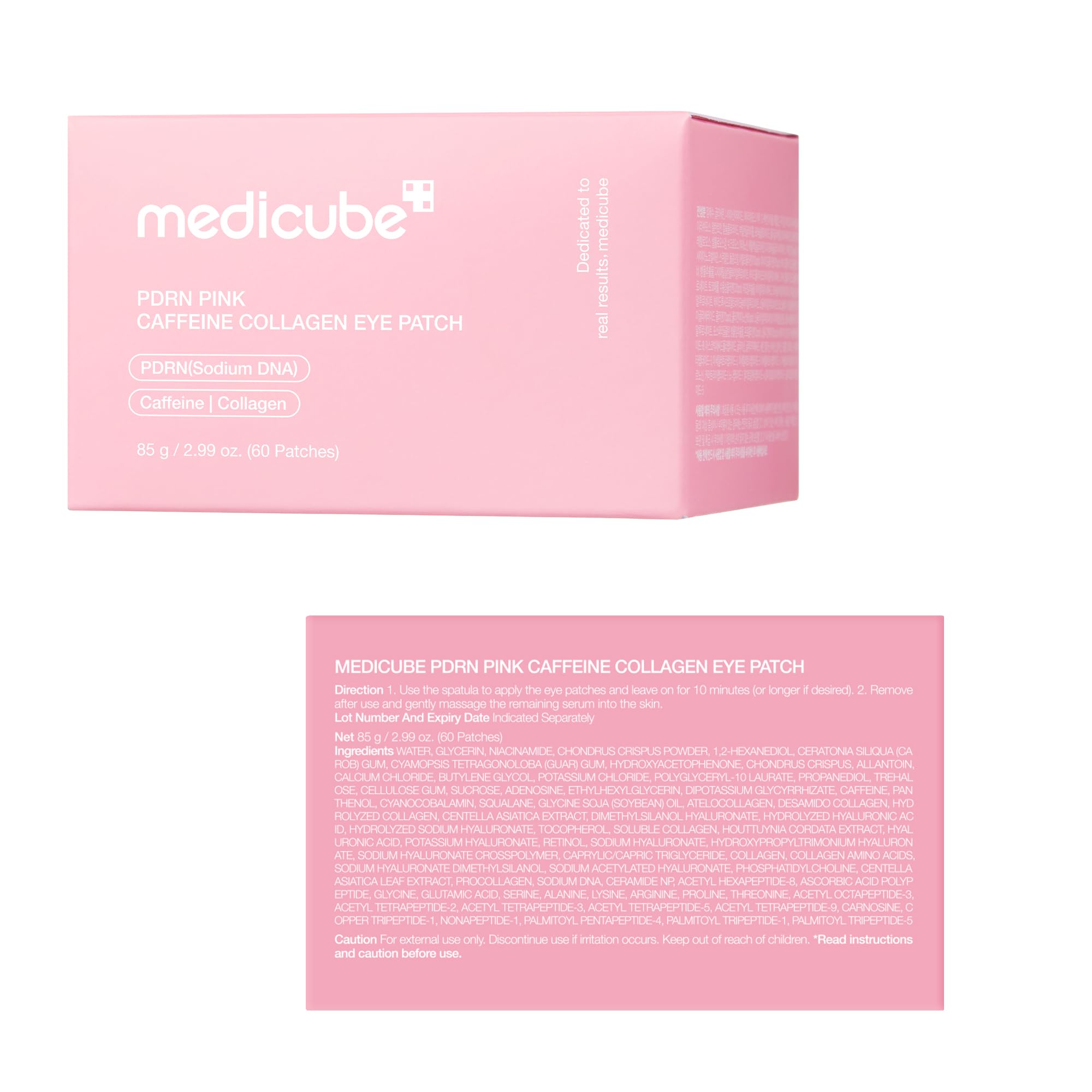 medicube PDRN Caffeine Collagen Eye Patch | Gel Eye Patches for the appearance of Dark Circles, Undereye Bags