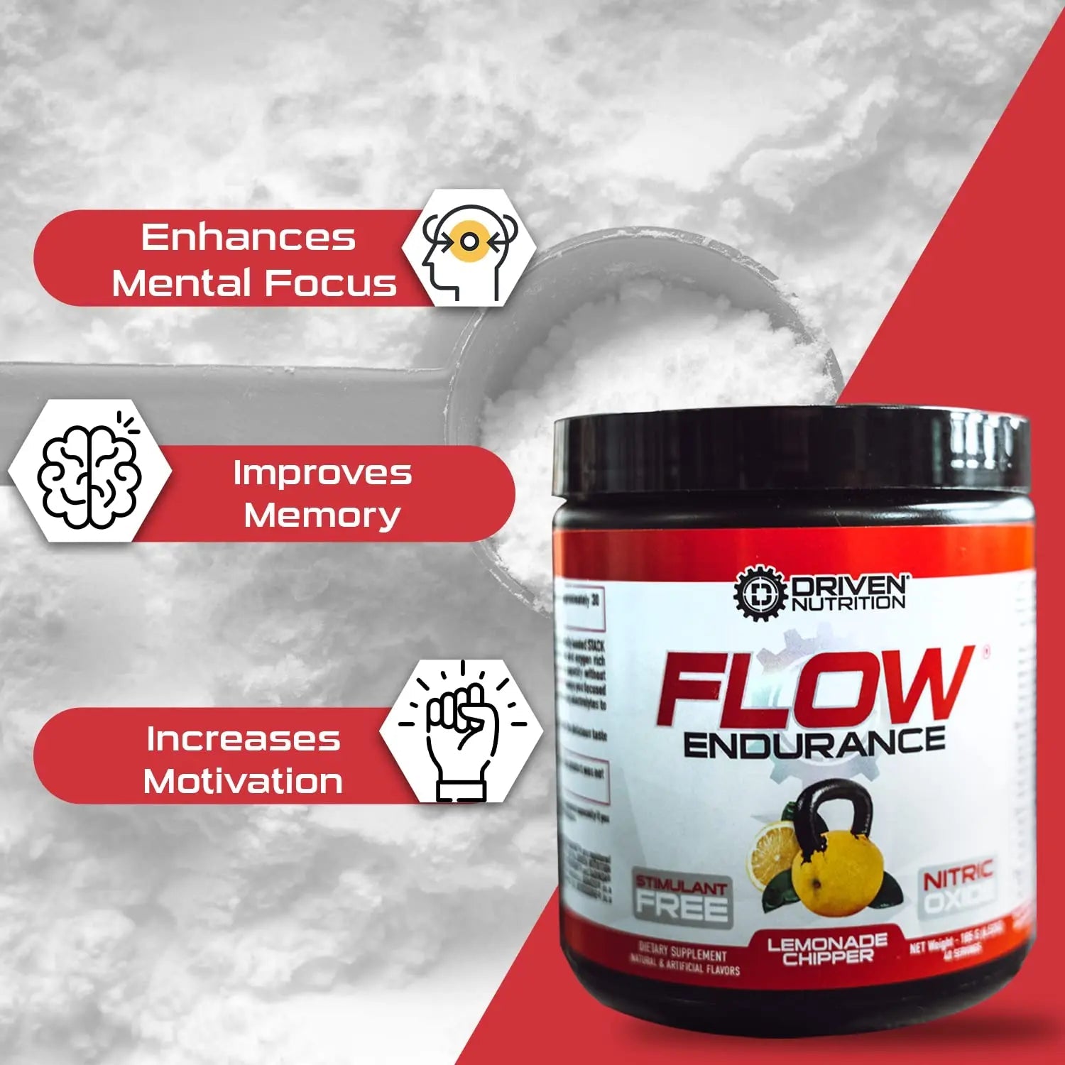 Driven Nutrition Flow - Cognitive Nitric Oxide Nootropic - Endurance & Energy - Increase Driven Nutrition Au supplements