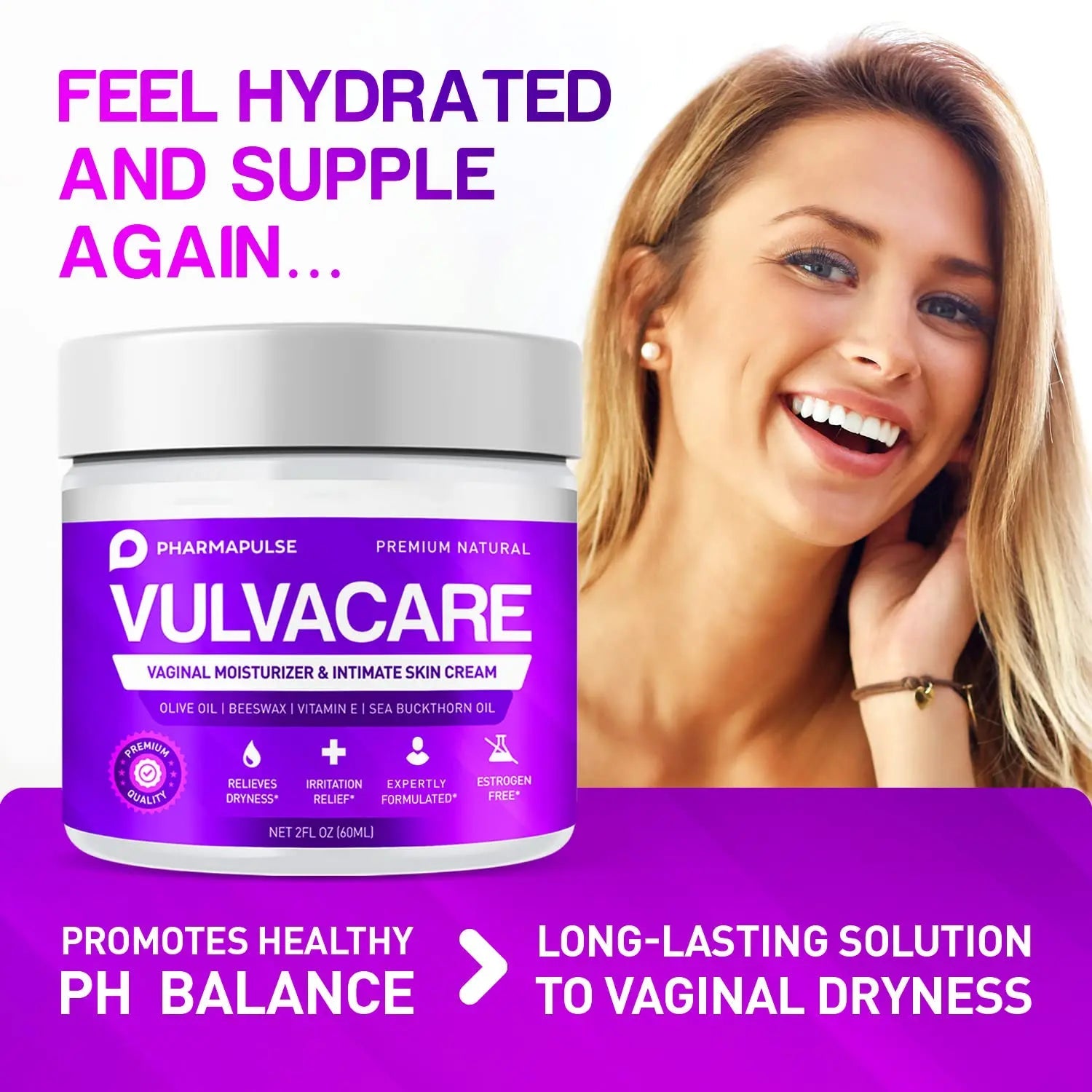 Pharmapulse Vaginal Moisturizer, Vulva Balm Cream, Intimate Skin Care, Menopause Support Pharmapulse Au supplements