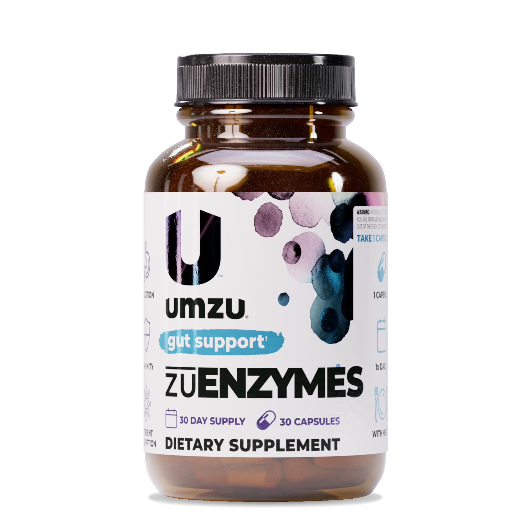 UMZU zuEnzymes Digestive Support Supplement, (30 Day Supply) – 21 Enzyme Blend with Lipase Protease & Amylase – Digestive Enzymes for Gut Health & Probiotic Daily