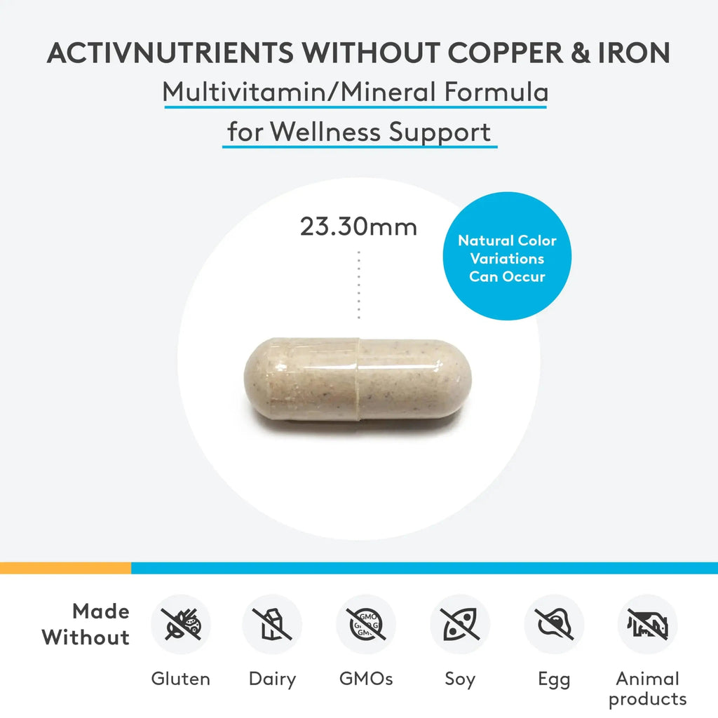 XYMOGEN ActivNutrients Without Copper & Iron - Multimineral Multivitamin for Men + Women with Folate, B12, Zinc and Vitamin C XYMOGEN Au supplements