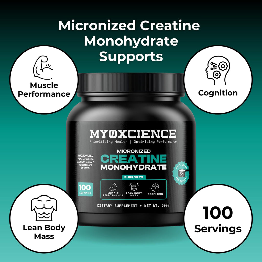 MYOXCIENCE Micronized Creatine | Supports Muscle Performance, Lean Body Mass, & Cognition | 100 Servings MYOXCIENCE Au supplements