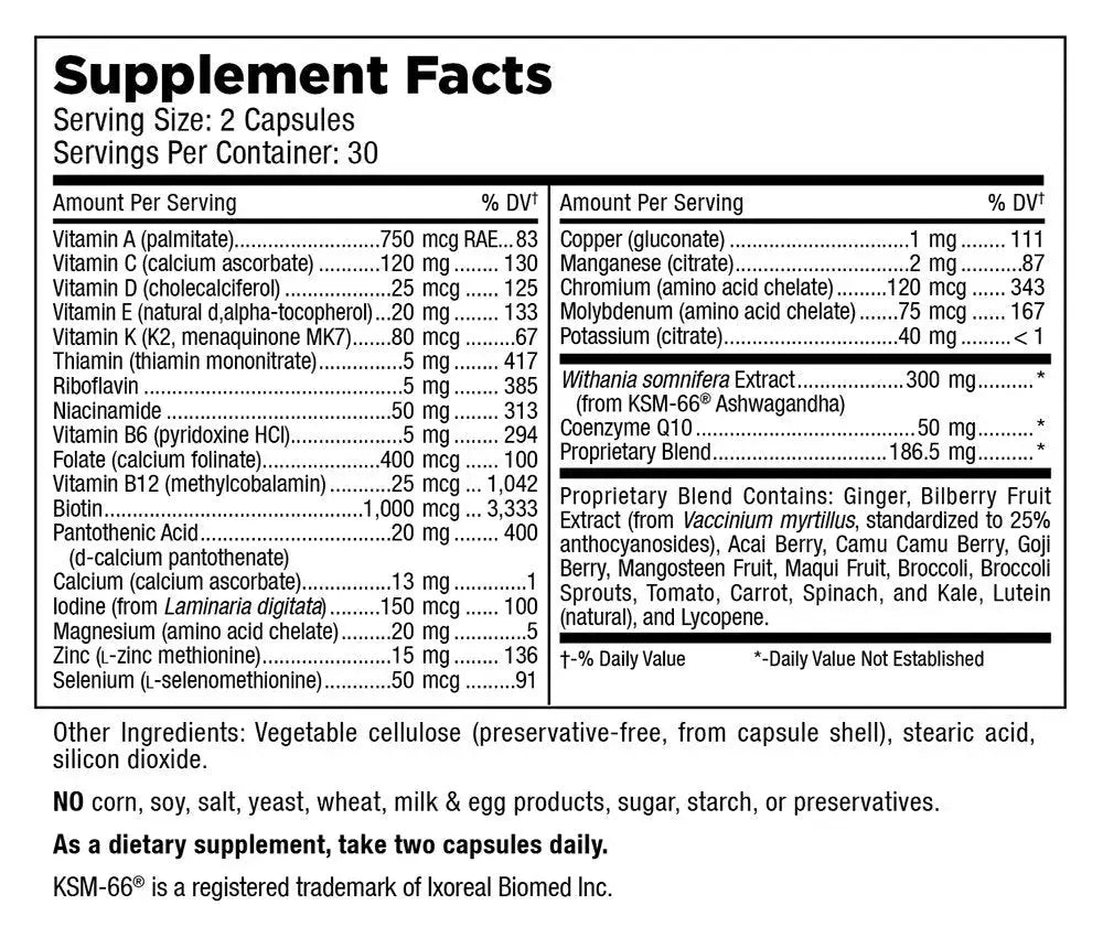 Mt. Angel Vitamins - Daily Womens Multivitamin - Adult Formula with Iron, Calcium, KSM-66 Ashwaganda, and a Potent Proprietary Herbal Blend Mt. Angel Vitamins Au supplements