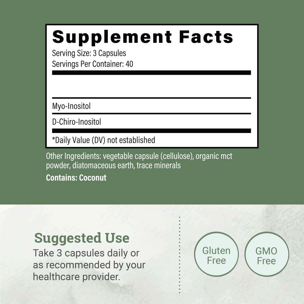 Earth Harmony Myo-Inositol & D-Chiro Inositol Supplement for Women, Ovarian & Hormone Balance for Women - Supports Normal Cycles, Fertility Supplement (120 Capsules) Earth Harmony Naturals Au supplements