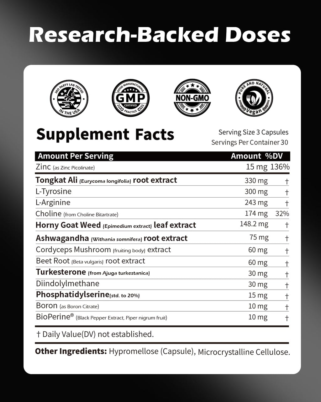 PickYouth Synergy-T Booster Supplement for Men, Total Male Performance, Liposomal Absorption System, 100% Transparency with Ashwagandha, DIM
