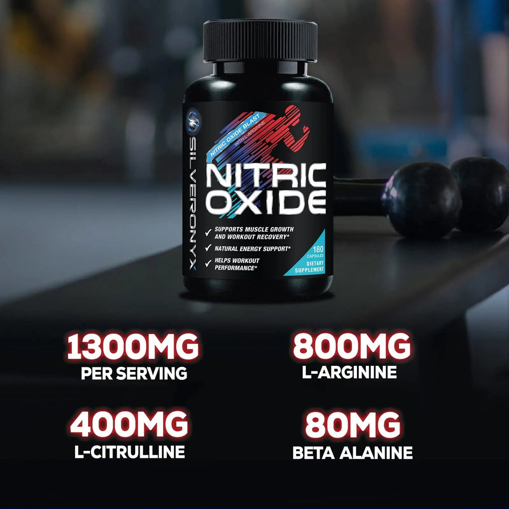 Extra Strength Nitric Oxide Supplement L Arginine 3X Strength - Citrulline Malate, AAKG SILVERONYX Au supplements