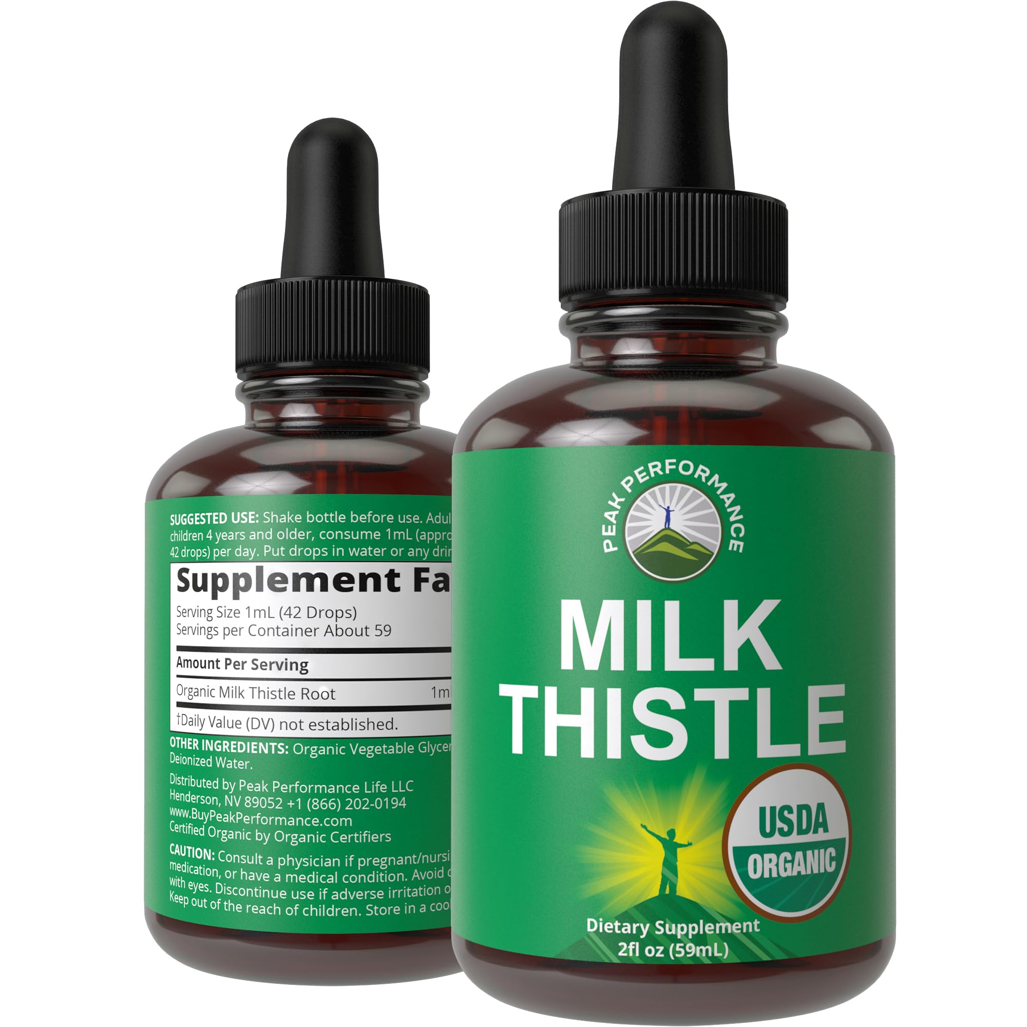 USDA Organic Milk Thistle Extract Vegan Liquid Drops. Liver Detox Herbal Supplement. Zero Sugar, Great for Digestion and A Cleanse. Pure Organic Milk Thistle Tincture Supplements for Women and Men Peak Performance Au supplements