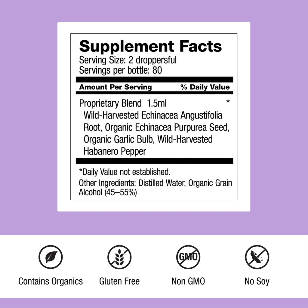 Dr. Schulze's Echinacea Plus | Echinacea Root and Seed | All Organic Extract | Gluten-Free & Non-GMO for Immune System Support | 4 oz Dr. Schulze's Au supplements