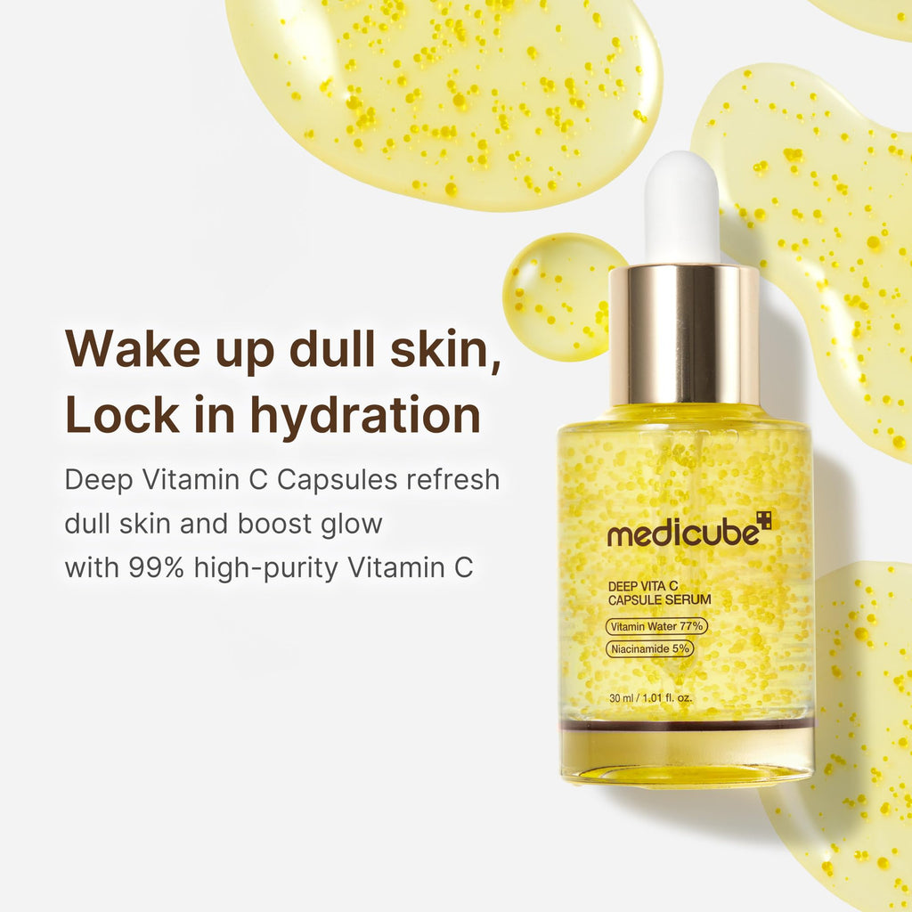 medicube Deep Vitamin C Capsule Serum | Hydrating Vitamin C Serum for Dull & Uneven-Looking Skin with Visible Concerns