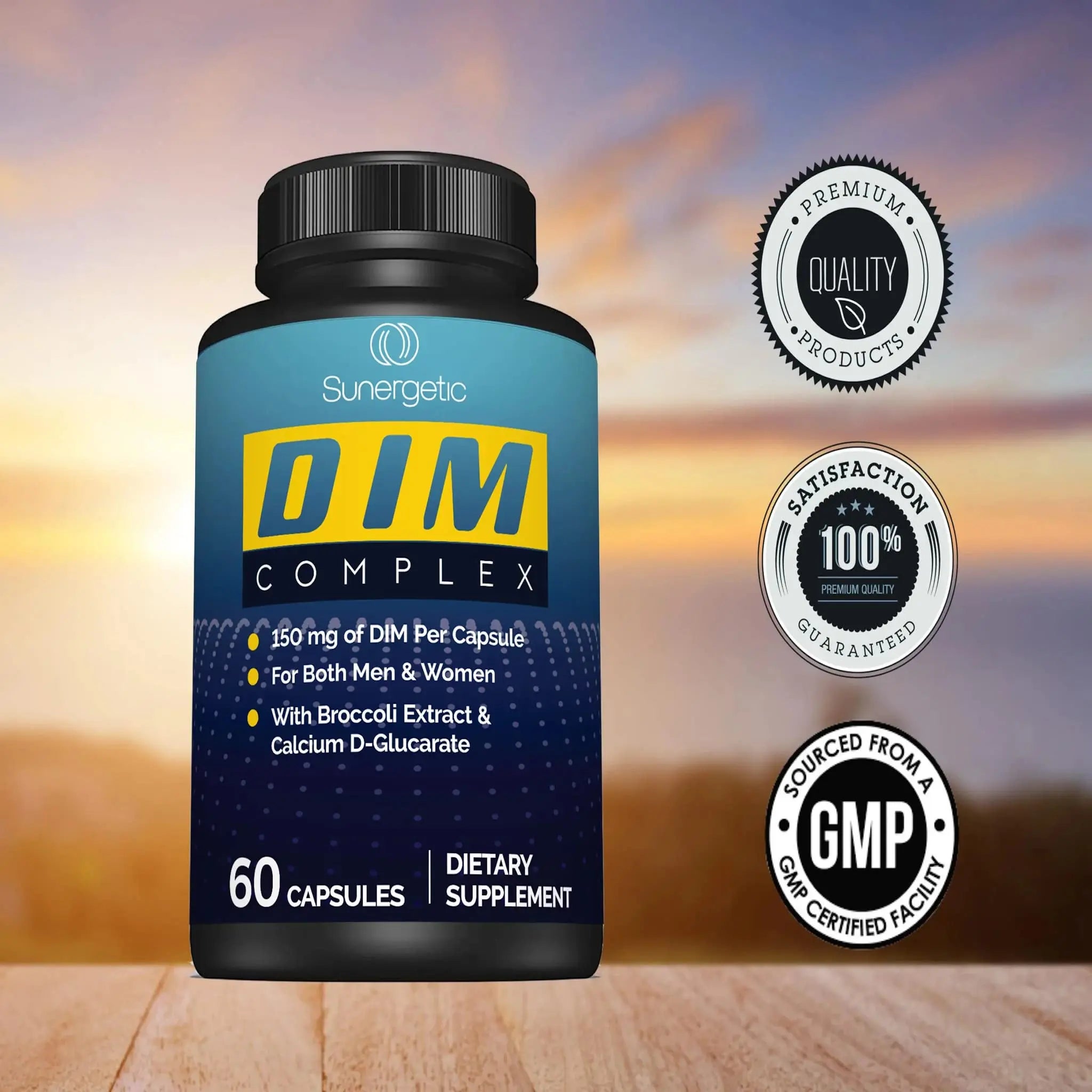 Premium DIM Supplement–Includes 150mg DIM (diindolylmethane), Broccoli, Calcium D Sunergetic Au supplements