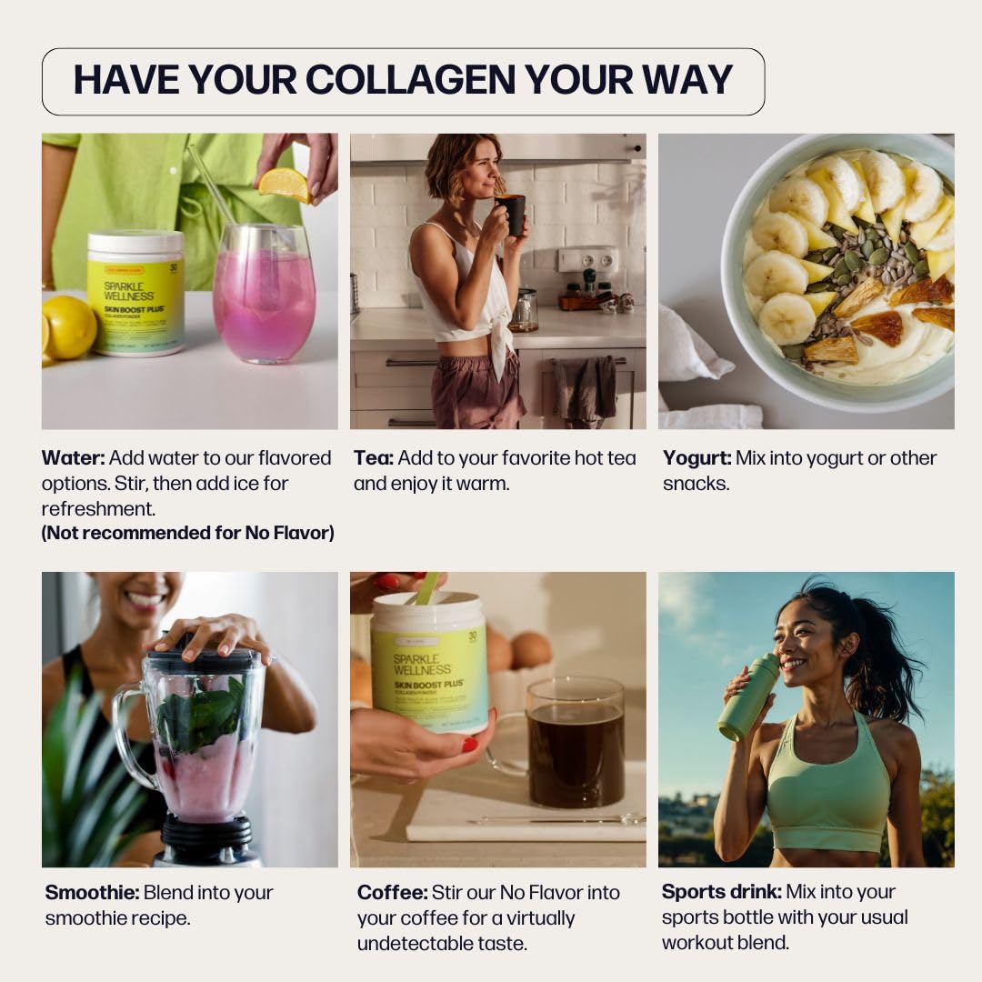 Sparkle Wellness VERISOL Bioactive Hydrolyzed Collagen Peptides | Collagen Powder Supplement with Vitamin C for Skin, Hair & Nail Health | Skin Boost (No Flavor) [30-Serves] Sparkle Wellness Au supplements