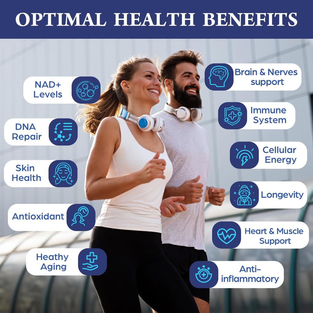 Nokuba NAD Supplement - NMNH Alternative with Trigonelline HCL 500mg & Resveratrol - NAD+ Precursors Plant Extraction - Support Cellular Energy & Healthy Aging & Brain for Women & Men - 90 Capsules Nokuba Au supplements