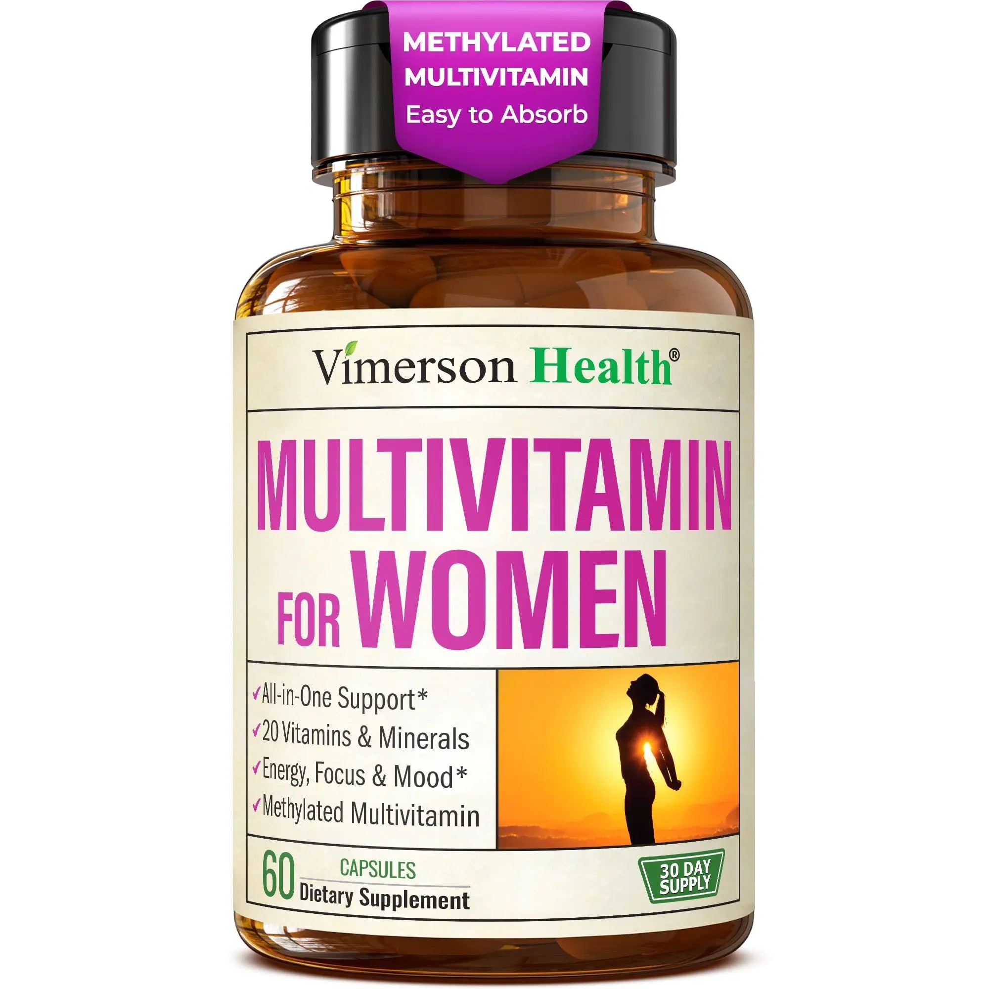 Multivitamin for Women – Methylated Womens Multivitamins & Multiminerals Capsules with Vitamin B12, A, D, C, Zinc, Magnesium Vimerson Health Au supplements