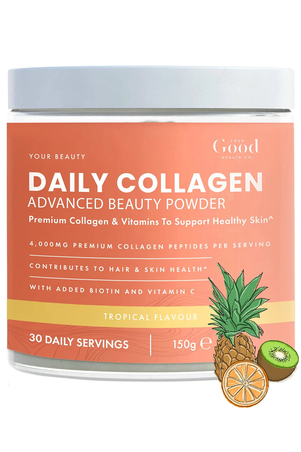 Your Good Health Co. – Your Beauty Premium Collagen Powder, Tropical | 150g Your Good Health Co. Au supplements