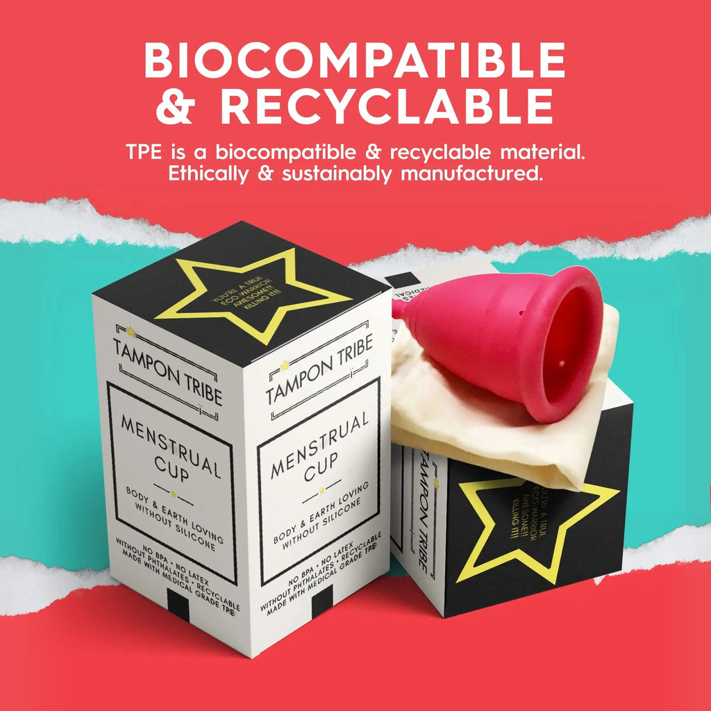 Tampon Tribe - Reusable Menstrual Cup, Easy to Clean TPE-Based Period Essential, Silicone-Free Tampon Tribe Au supplements