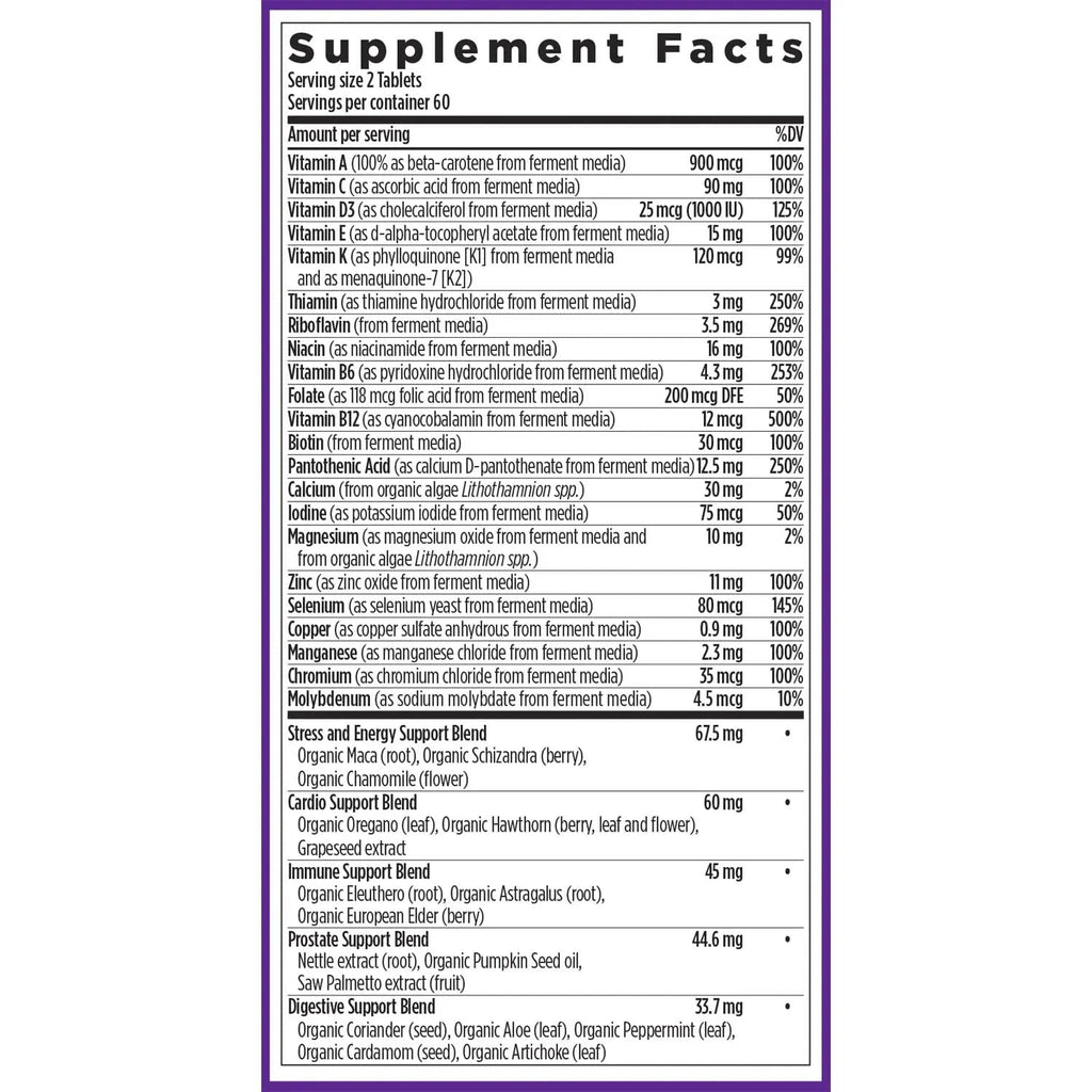 New Chapter Men's Multivitamin Advanced Formula for Stress, Brain, Immune, Heart & Energy Support, Higher Levels of Whole New Chapter Au supplements