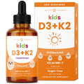 NutraChamps Kids Vitamin D 3 K2 Drops, Vitamin D3 & K2 MK-7, Liquid Vitamin D for Kids 1000 IU, Healthy Bones, Heart & Immune System,