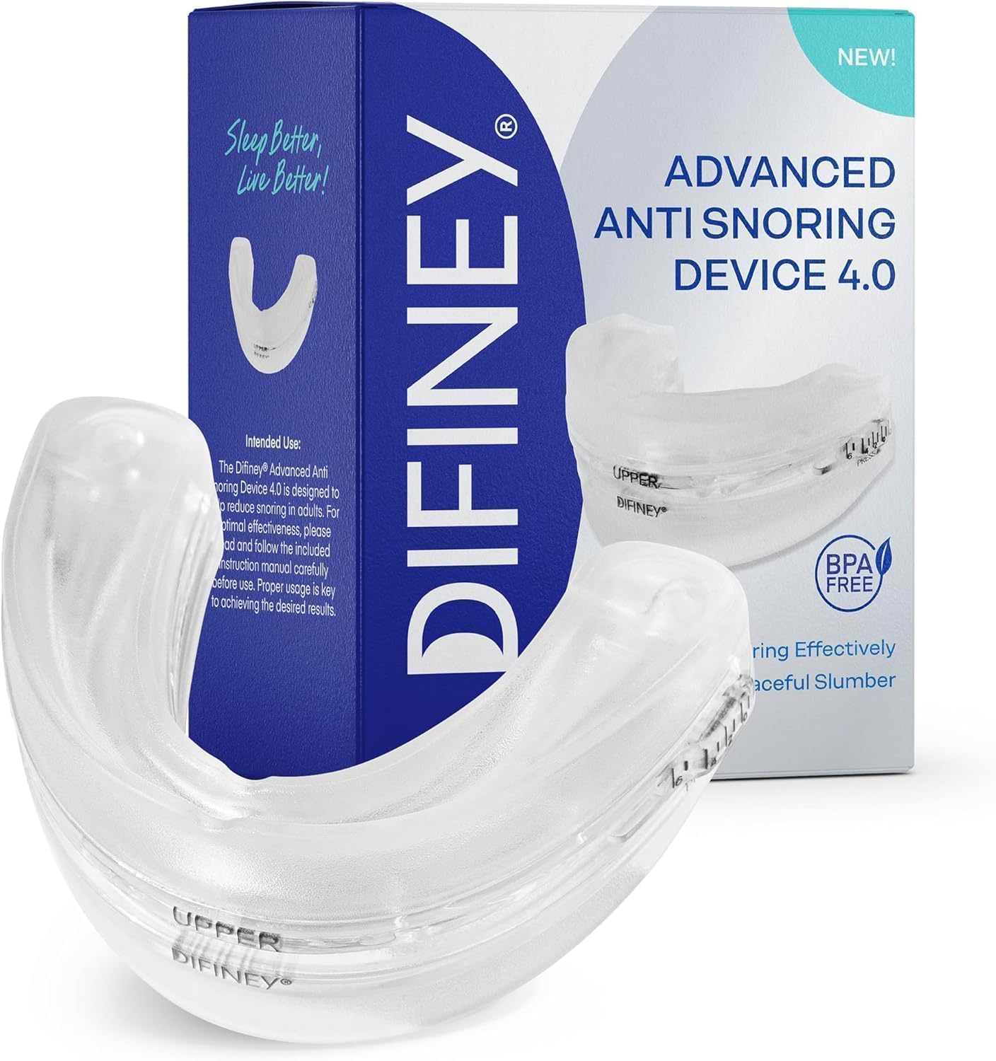Difiney Advanced Anti Snoring Device 4.0: FDA-Cleared Snoring Solution – Adjustable Snore Stopper Mouth Guard for Men & Women – Anti Snoring Mouthpiece to Improve Sleep – Reusable Night Use Difiney Au supplements