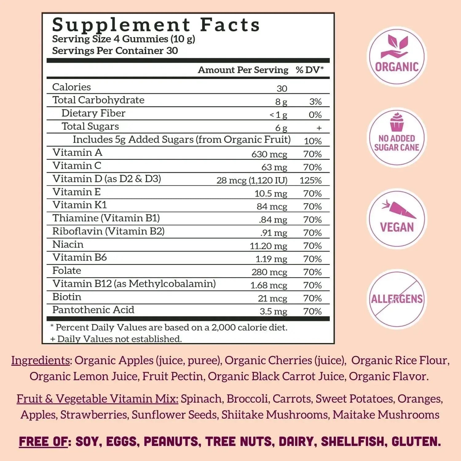 Llama Naturals Multivitamin for Women, Vegan, Organic Gummies with Vitamin D, C and K, Women's Real Fruit Gummy Vitamins Llama Naturals Au supplements