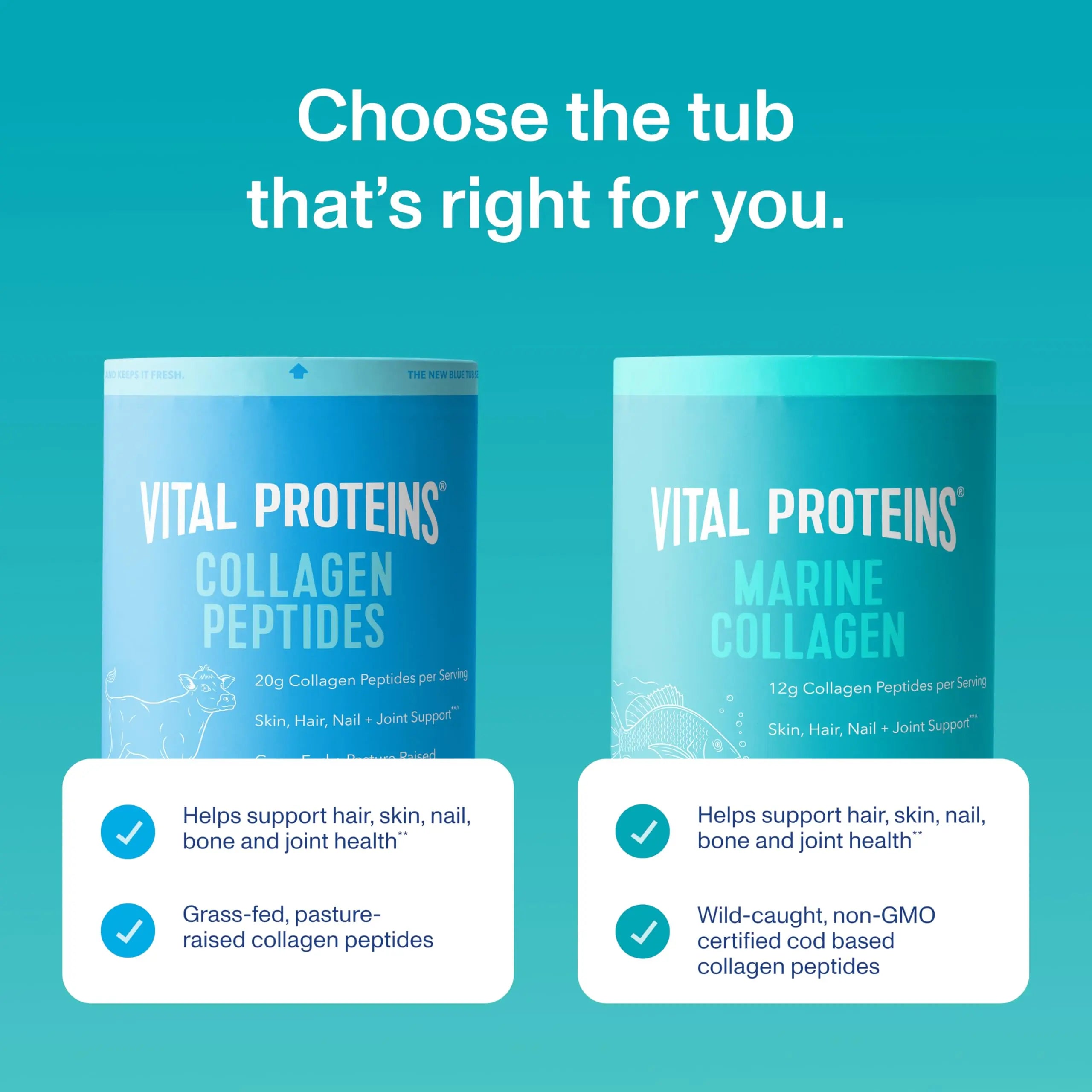 Vital Proteins Marine Collagen Peptides Powder Supplement for Skin Hair Nail Joint - Hydrolyzed Collagen Vital Proteins Au supplements