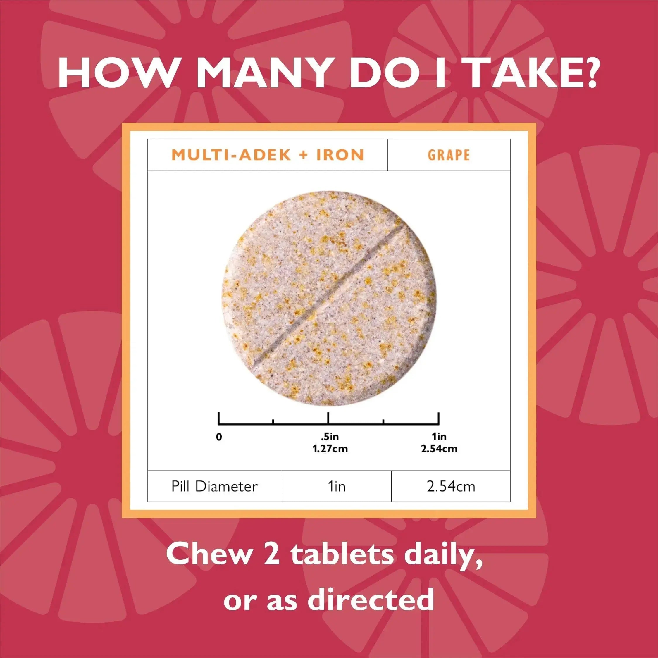Celebrate Vitamins Multi ADEK Chewables, 60mg Iron - Daily Bariatric Multivitamin, Vitamins A, D, E, K & B12 for Duodenal Switch Surgery Patients Celebrate Bariatric Supplements Au supplements