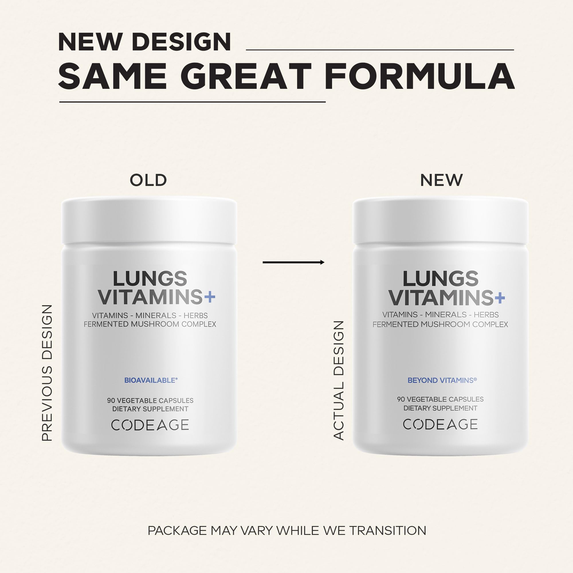 Codeage Lungs Vitamins, A, C, D, E, B6, Milk Thistle Lung Supplement, Zinc & Magnesium, Cordyceps, Reishi, Chaga, Poria, Tylophora, Ginger, Peppermint Leaf Organic Herb Cleanse - Non-GMO - 90 Capsules Codeage Au supplements