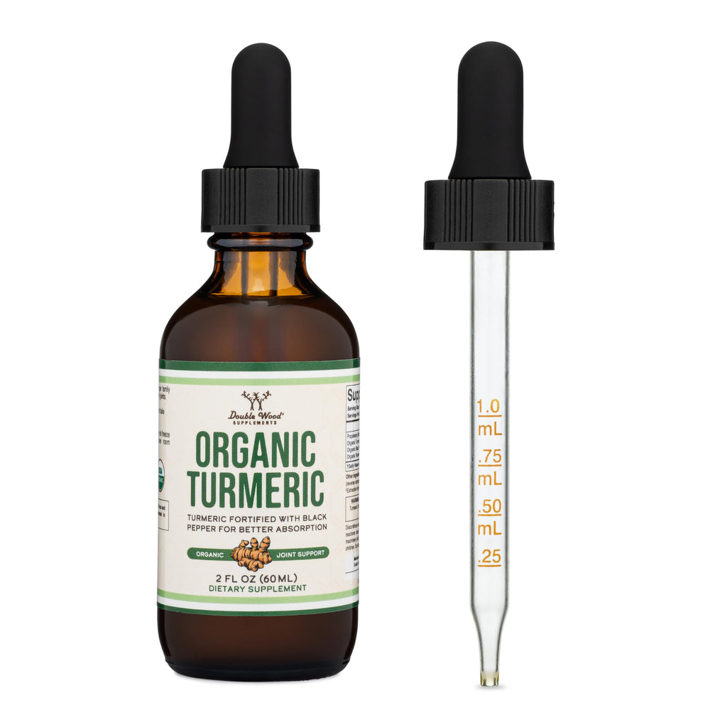 Turmeric Curcumin with Black Pepper Drops - Organic Turmeric Supplement Drops 1,180mg - 2FL OZ, 60 Servings (with Black Pepper Seed, Ginger, Rosemary, and Sage)