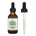 Turmeric Curcumin with Black Pepper Drops - Organic Turmeric Supplement Drops 1,180mg - 2FL OZ, 60 Servings (with Black Pepper Seed, Ginger, Rosemary, and Sage)