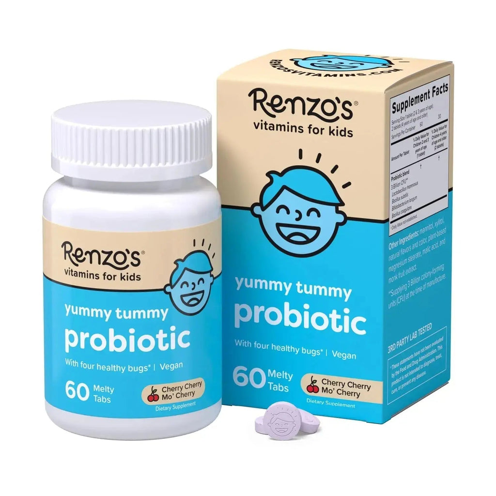 Renzo's Vitamins Happy Tummies Bundle, Probiotics for Kids and Picky Eater Kids Multivitamin Renzo's Au supplements