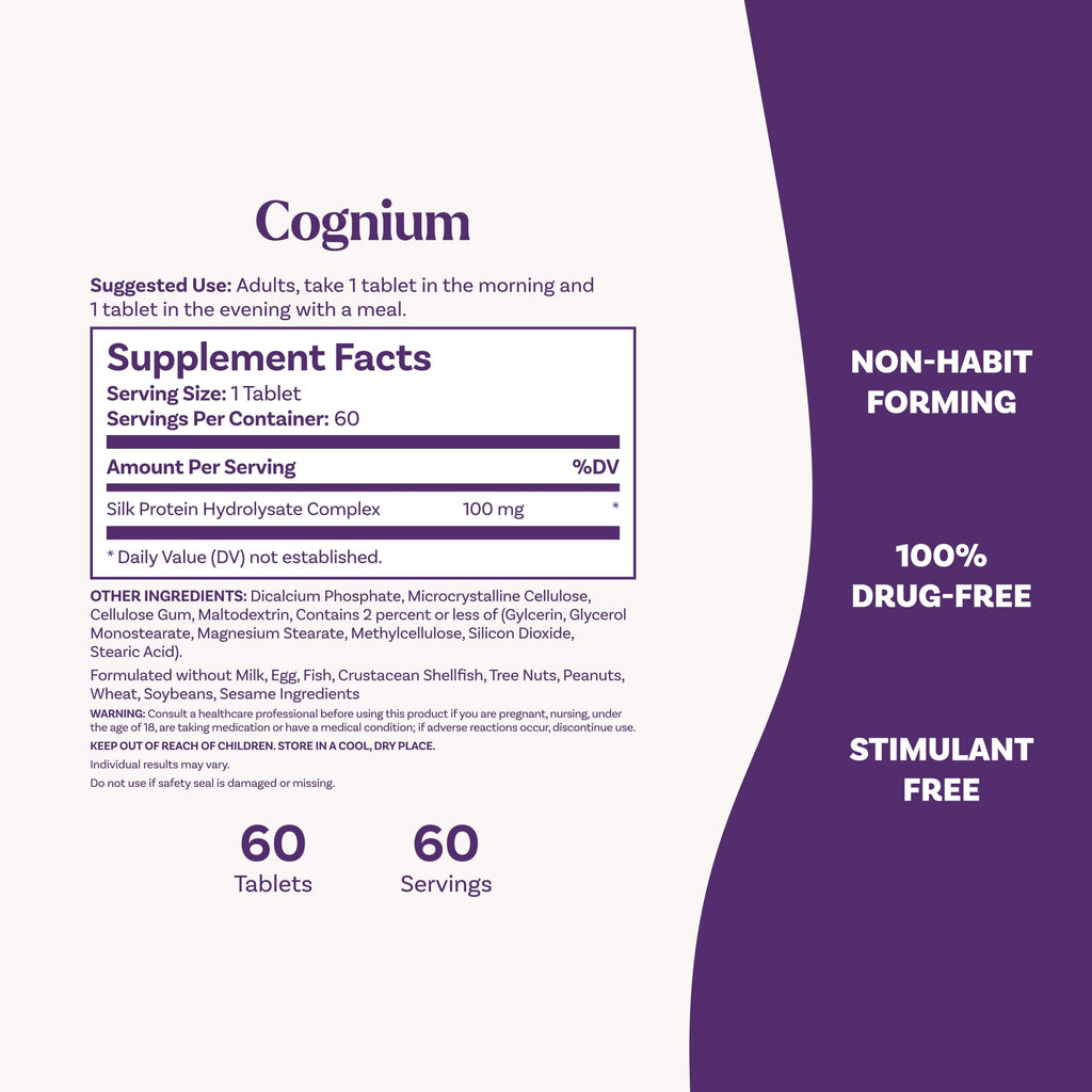 Natrol Cognium Memory, Brain Health Supplements for Adults, Brain Memory Supplements, Enhances Mental Agility in Healthy Adults,