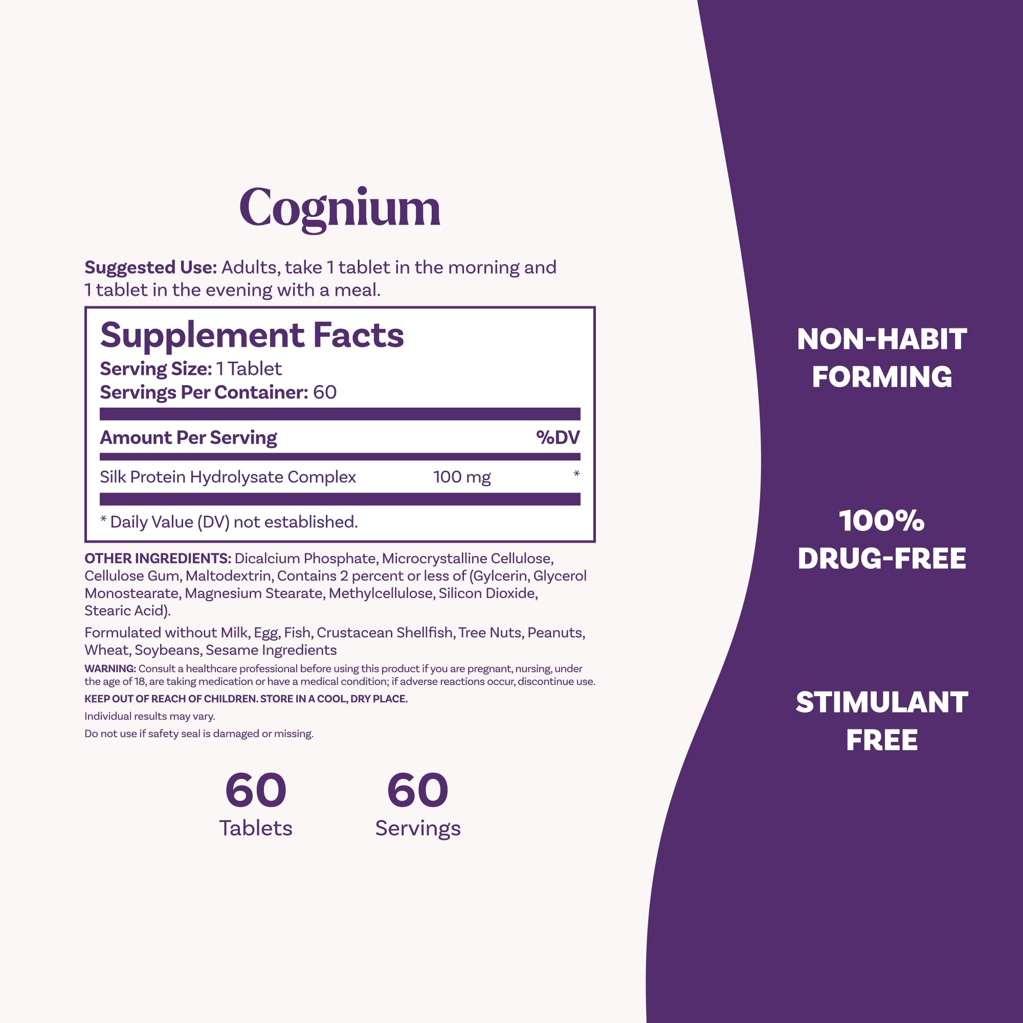 Natrol Cognium Memory, Brain Health Supplements for Adults, Brain Memory Supplements, Enhances Mental Agility in Healthy Adults,
